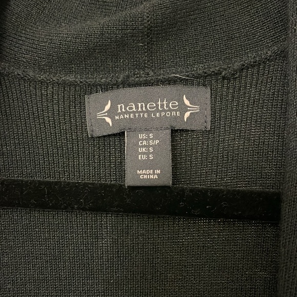 Nanette Lepore Black Sweater Vest with side zippers Size Small EUC - Picture 4 of 11